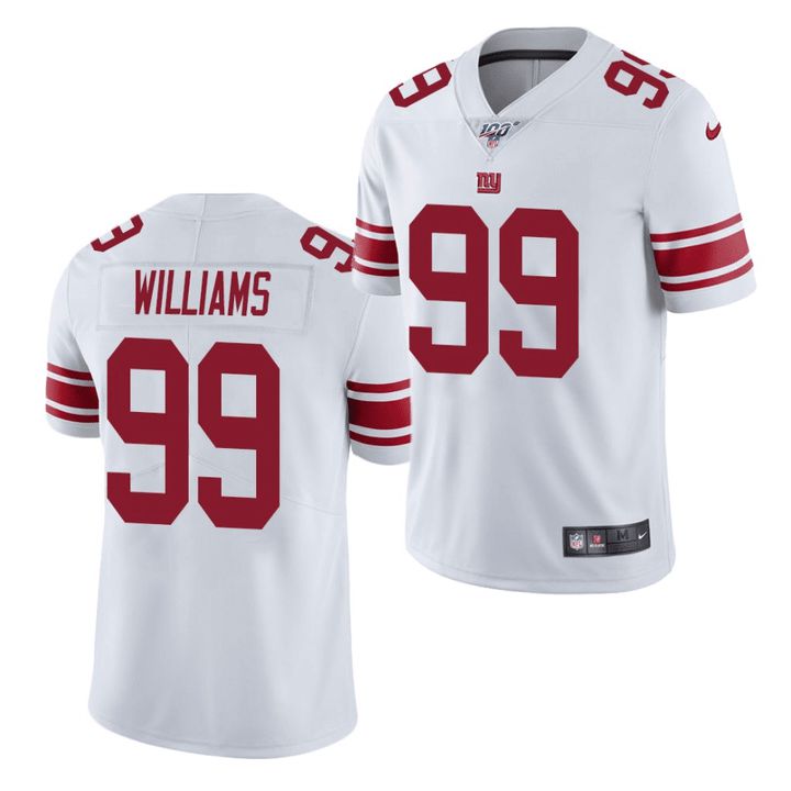 Men New York Giants 99 Leonard Williams Nike White 100th Vapor Limited NFL Jersey